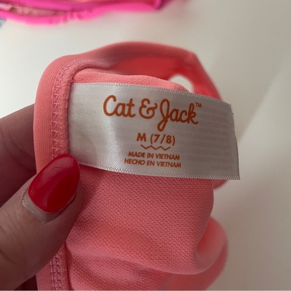 Lot of 3 Girls Swimsuits Two Piece Sets Size M 7/8 Cat & Jack Wonder Nation - Picture 9 of 10